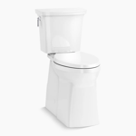 corbelle® tall continuousclean two-piece elongated toilet with skirted trapway, 1.28 gpf