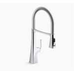 k-22061 graze® single-handle semi-professional kitchen sink faucet with 21-9/16" spout