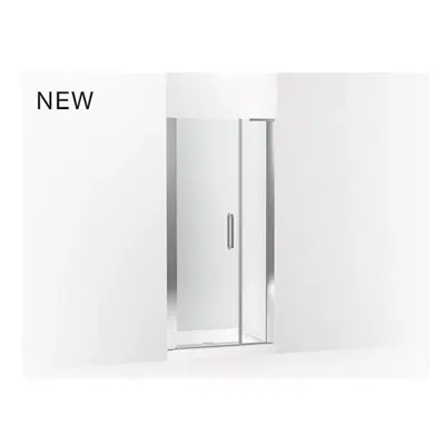 Image for K-707629-8L Cursiva™ Pivot shower door, 71-5/8" H x 33 - 35-1/2" W, with 5/16" thick Crystal Clear glass