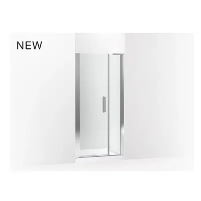 Image pour K-707629-8L Cursiva™ Pivot shower door, 71-5/8" H x 33 - 35-1/2" W, with 5/16" thick Crystal Clear glass