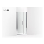 k-707629-8l cursiva™ pivot shower door, 71-5/8" h x 33 - 35-1/2" w, with 5/16" thick crystal clear glass