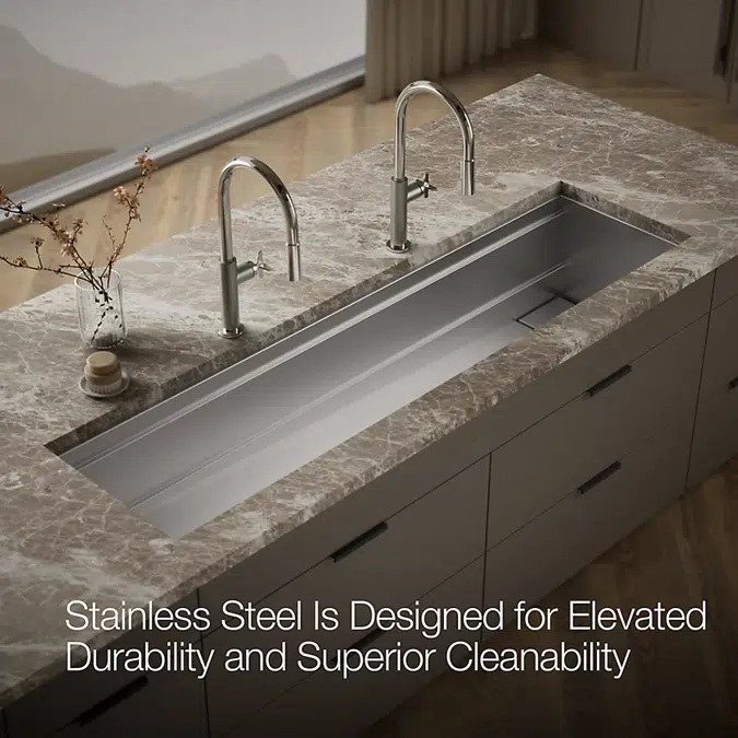 Synthos™ 69-3/4" undermount single-bowl kitchen sink
