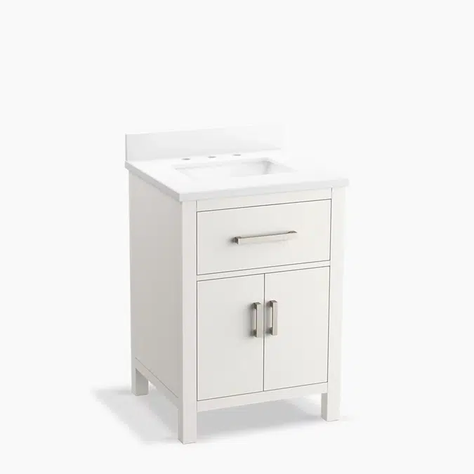 Kresla™ 24" bathroom vanity cabinet with sink and quartz top