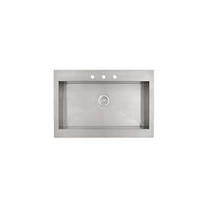 K-3942-3 Vault™ 35-3/4" x 24-5/16" x 9-5/16" top-mount single-bowl stainless steel farmhouse kitchen sink for 36" cabinet
