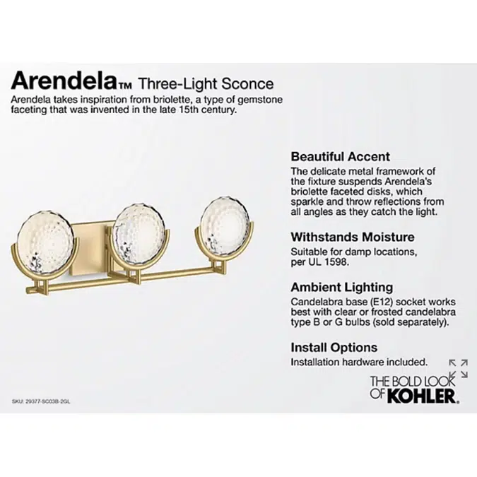 rendela Three-light sconce
