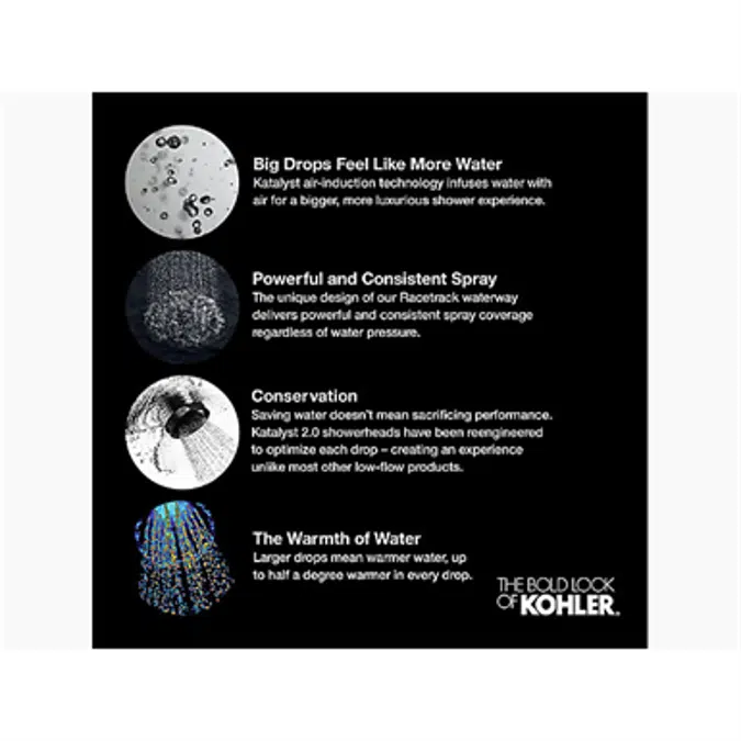 K-14786 Loure® 2.5 gpm single-function showerhead with Katalyst® air-induction technology