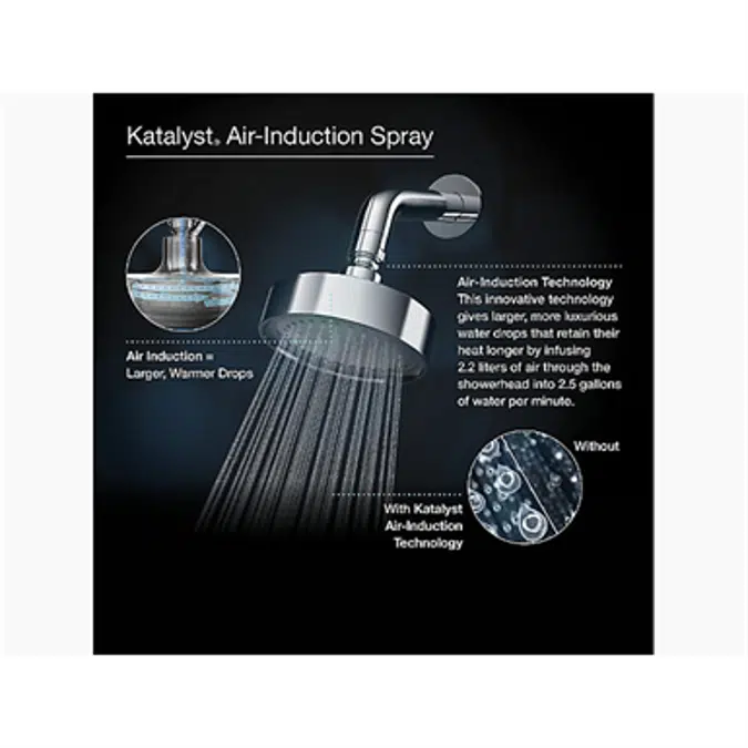 K-14786 Loure® 2.5 gpm single-function showerhead with Katalyst® air-induction technology