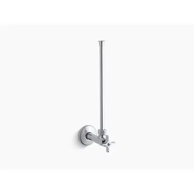 billede til K-7638 1/2" NPT angle supply with stop with cross handle and annealed vertical tube