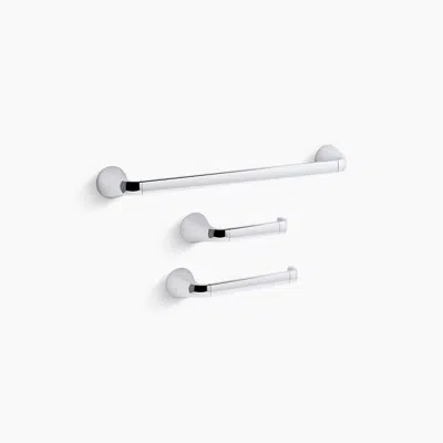 Image for Cursiva® Three-piece bathroom accessory set