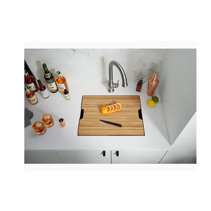 K-23650 Prolific® 23" x 17-3/4" x 10-7/8" Undermount single-bowl workstation kitchen sink with accessories