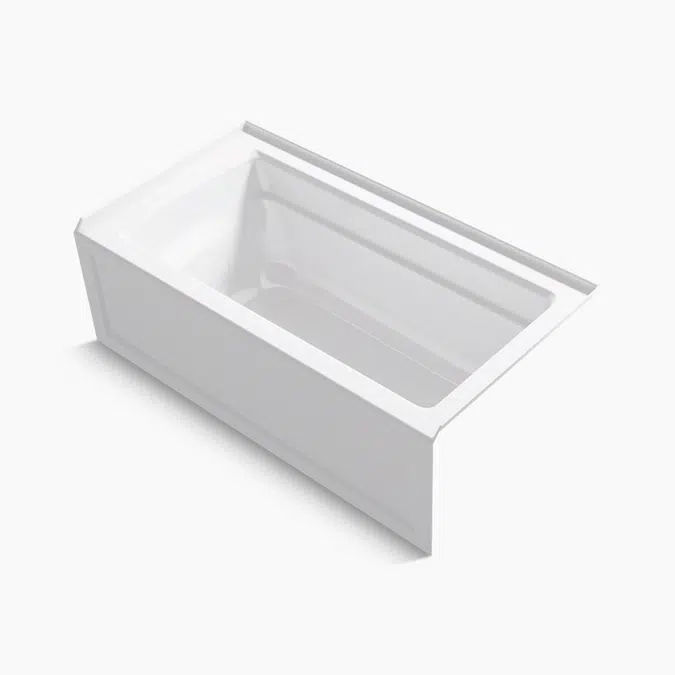 Archer® 60" x 32" alcove bath with integral apron, right drain