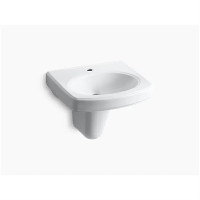 K-2035-1 Pinoir® Wall-mount bathroom sink with single faucet hole