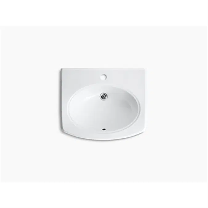 K-2035-1 Pinoir® Wall-mount bathroom sink with single faucet hole