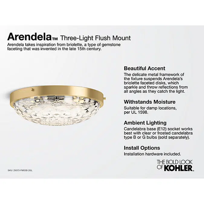 Arendela™ Flush-mount light