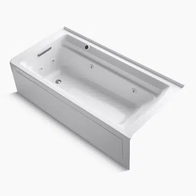 Archer® 72" x 36" alcove whirlpool bath with Bask® heated surface, left drain图像