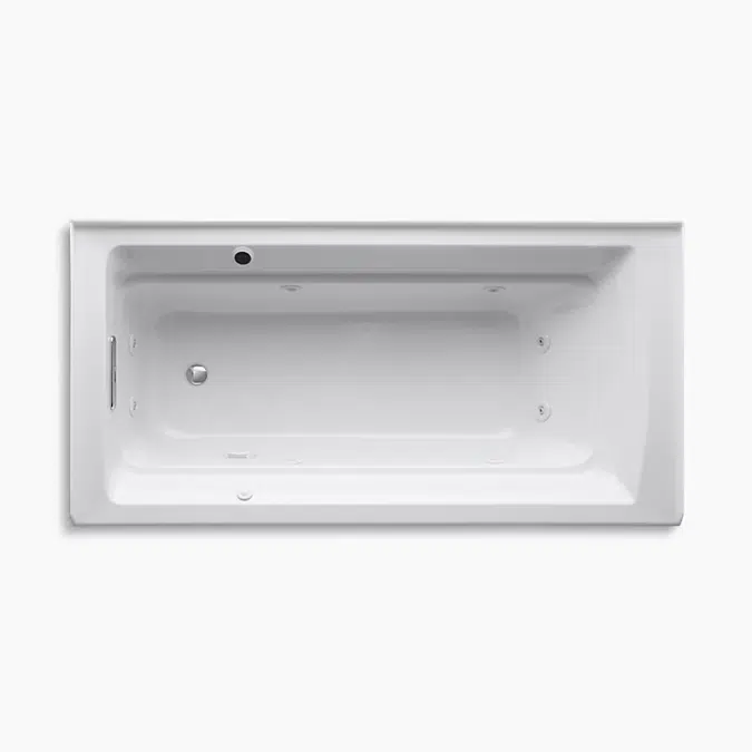 Archer® 72" x 36" alcove whirlpool bath with Bask® heated surface, left drain