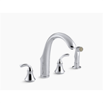 k-10445 forté® 4-hole kitchen sink faucet with 7-3/4" spout, matching finish sidespray