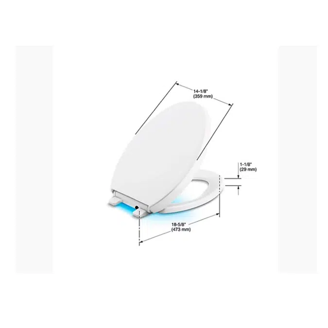 K-75792 Reveal® Nightlight Quiet-Close™ Elongated toilet seat