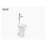 wellcomme™ ultra commercial antimicrobial toilet with mach® tripoint® touchless dc 1.6 gpf flushometer