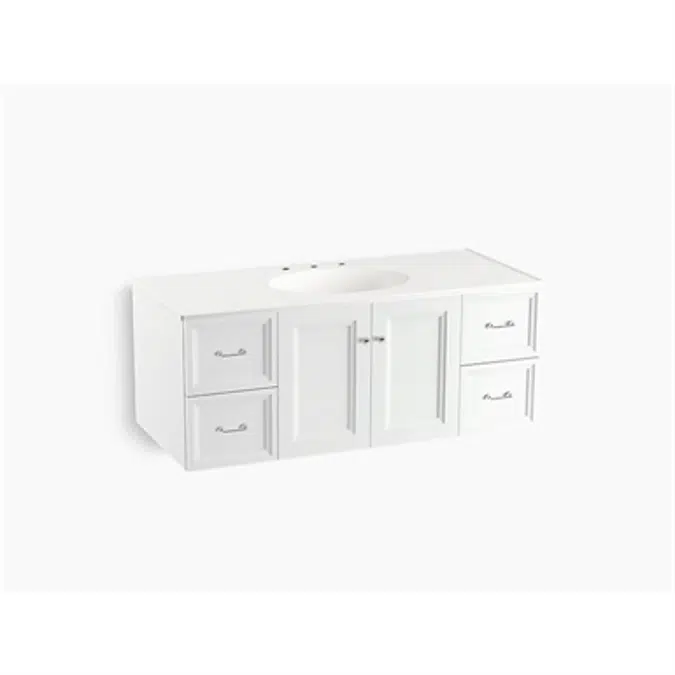 K-99522 Damask® 48" wall-hung bathroom vanity cabinet with 2 doors and 4 drawers