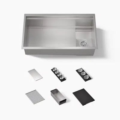 Image for Synthos™ 33-3/4" undermount single-bowl workstation kitchen sink