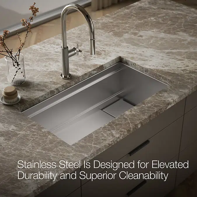 Synthos™ 33-3/4" undermount single-bowl workstation kitchen sink