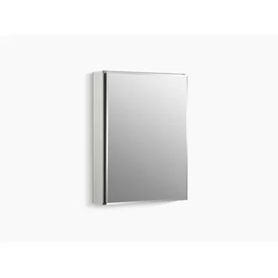 Immagine per K-CB-CLC2026FS 20" W x 26" H aluminum single-door medicine cabinet with mirrored door, beveled edges