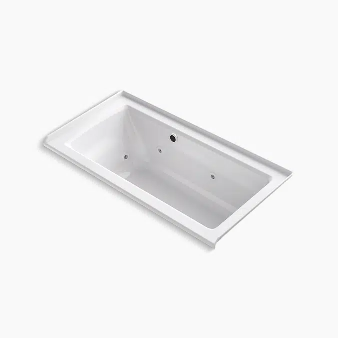 Archer® 60" x 30" alcove whirlpool bath with Bask® heated surface, right drain