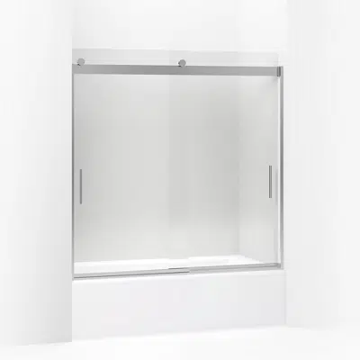 Image for Levity® Sliding bath door, 59-3/4" H x 56-5/8 - 59-5/8" W, with 1/4" thick Crystal Clear glass