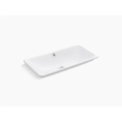 Image for K-20212-W Iron Plains® Trough Rectangle Drop-in/undermount vessel bathroom sink with White painted underside