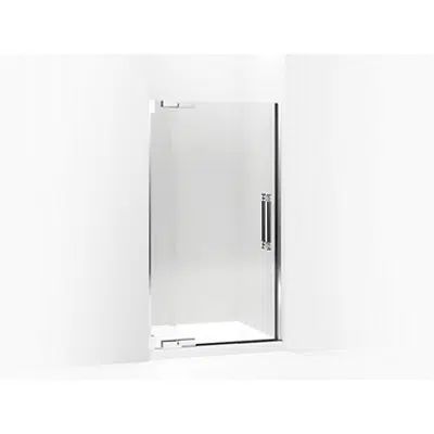 Image for K-705709-L Pinstripe® Pivot shower door, 72-1/4" H x 39-1/4 - 41-3/4" W, with 3/8" thick Crystal Clear glass