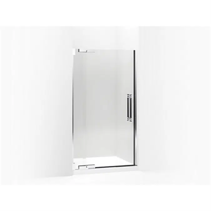 K-705709-L Pinstripe® Pivot shower door, 72-1/4" H x 39-1/4 - 41-3/4" W, with 3/8" thick Crystal Clear glass