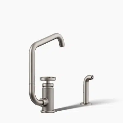Image for Billet™ Single-handle bar sink faucet with two-function extended-reach spout and side sprayer