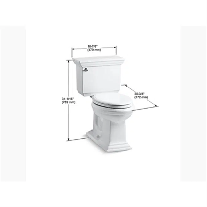 K-3817 Memoirs® Stately Comfort Height® Two-piece elongated 1.28 gpf chair height toilet