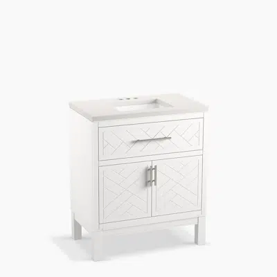 Image for Accra™ 30" bathroom vanity cabinet with sink and quartz top