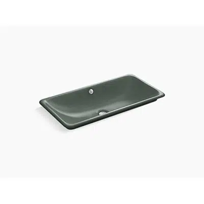 Image for K-20212-P5 Iron Plains® Trough Rectangle Drop-in/undermount vessel bathroom sink with Iron Black painted underside
