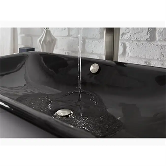 K-20212-P5 Iron Plains® Trough Rectangle Drop-in/undermount vessel bathroom sink with Iron Black painted underside