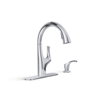  avi™ pull-out single-handle kitchen sink faucet with soap/lotion dispenser