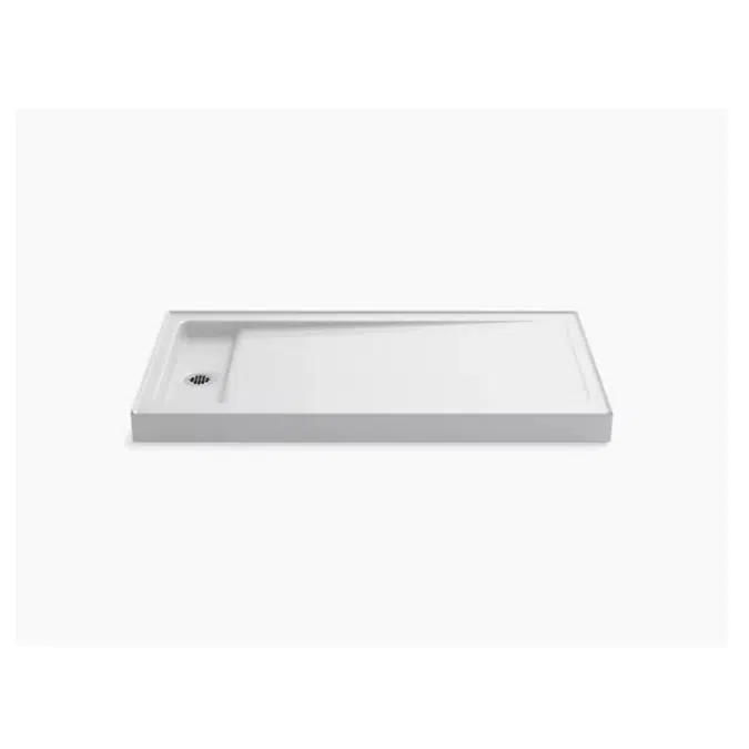 K-9163 Bellwether® 60" x 32" single-threshold shower base with left center drain