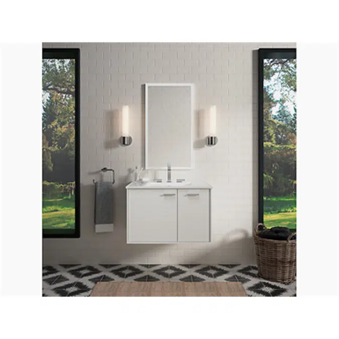 K-99541-R Jute® 30" wall-hung bathroom vanity cabinet with 1 door and 1 drawer on right