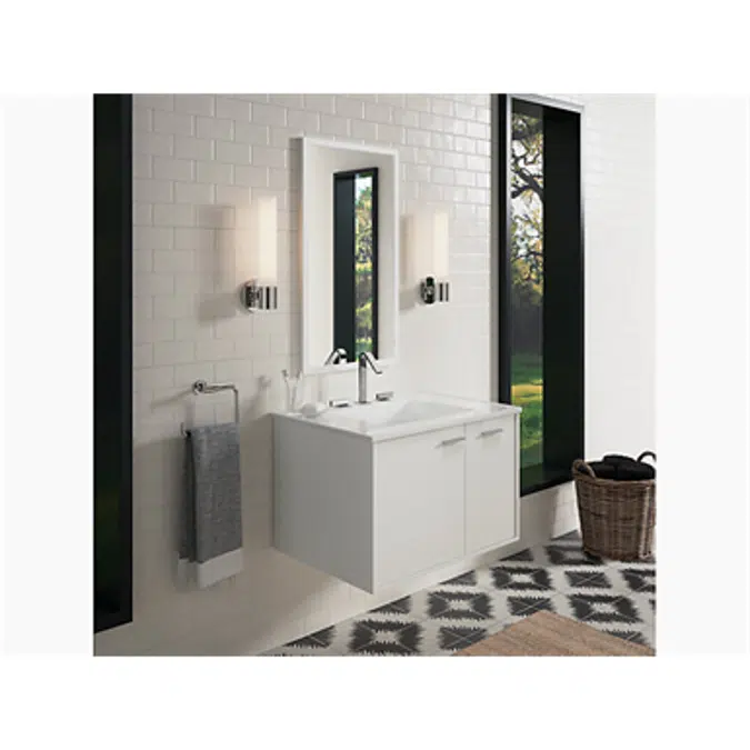 K-99541-R Jute® 30" wall-hung bathroom vanity cabinet with 1 door and 1 drawer on right