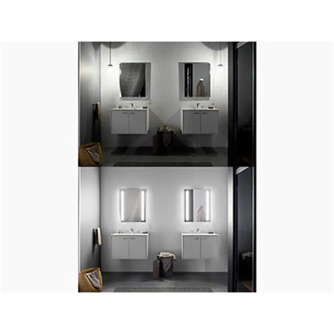 K-99009-TLC Verdera® Lighted medicine cabinet, 34" W x 30" H