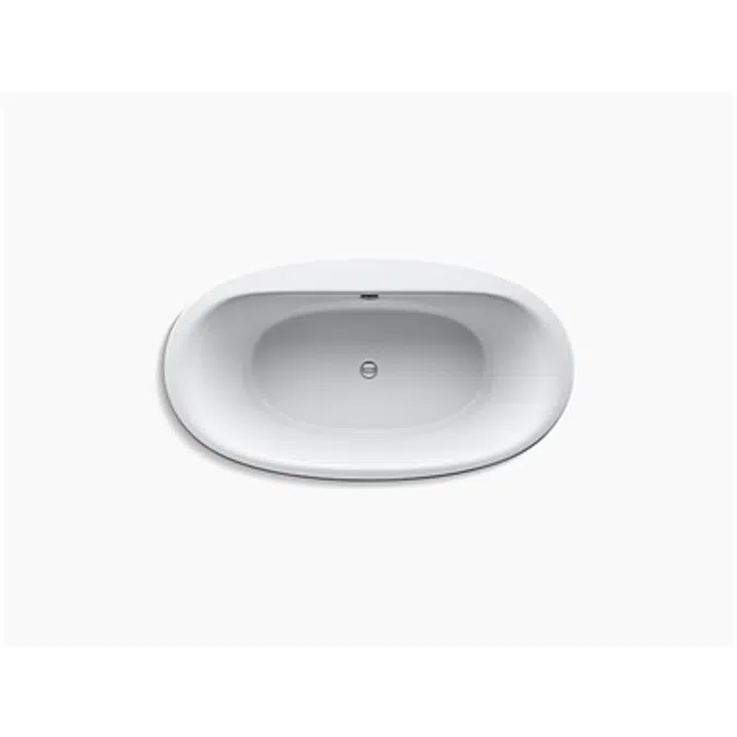 K-6369 Sunstruck® 65-1/2" x 35-1/2" oval freestanding bath with fluted shroud and center drain