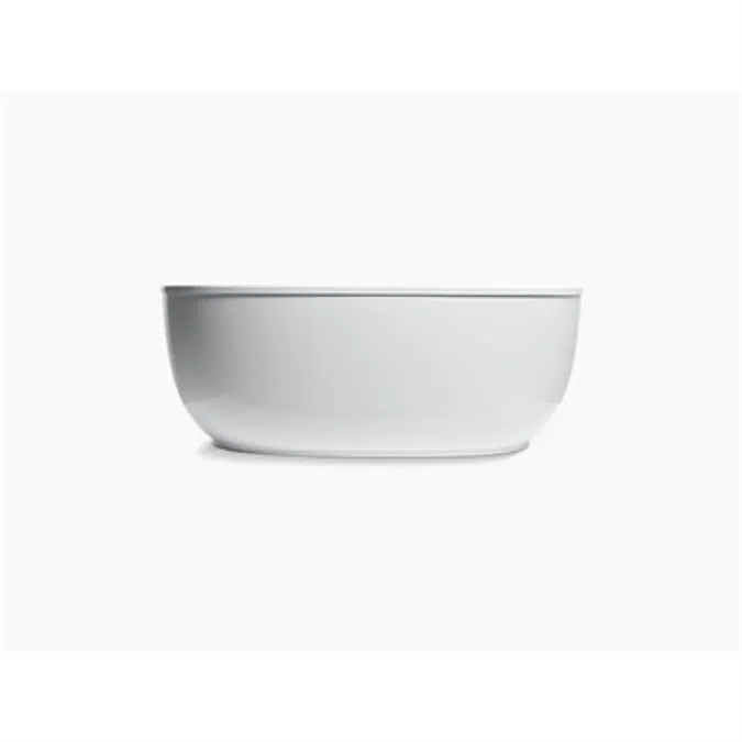 K-6369 Sunstruck® 65-1/2" x 35-1/2" oval freestanding bath with fluted shroud and center drain