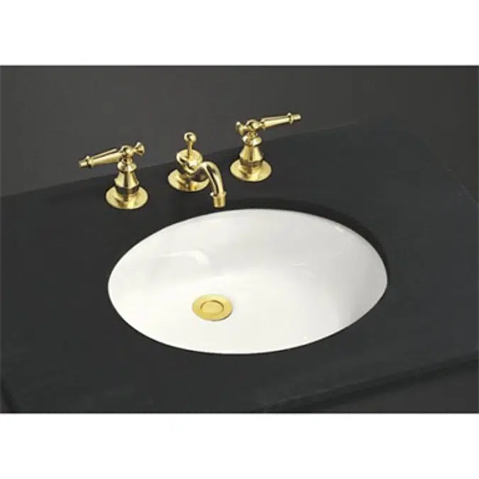 K-2210 Caxton® Oval 17" x 14" Undermount bathroom sink with overflow