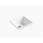 k-6587 iron/tones® 20-7/8" x 20-7/8" x 10" top-mount/undermount single-bowl kitchen sink