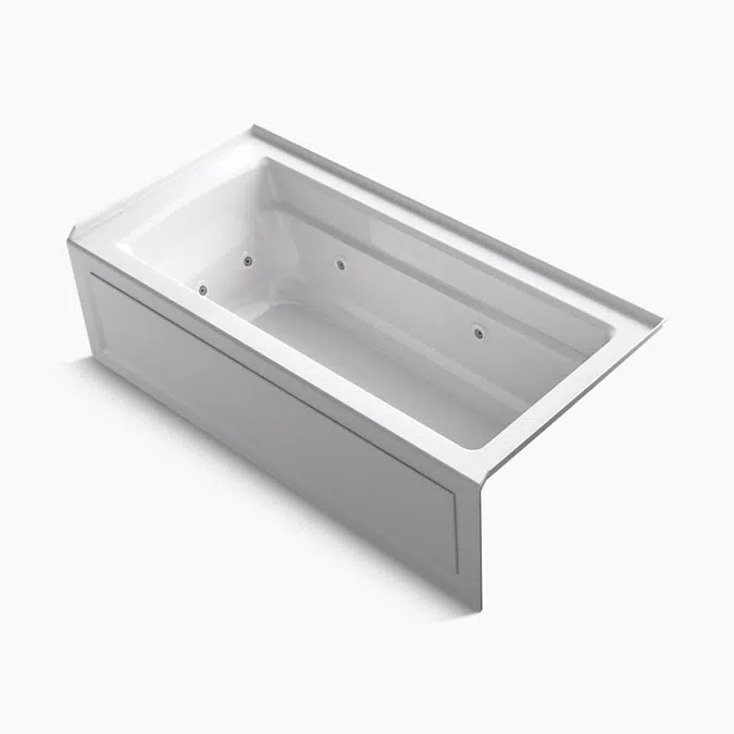Archer® 66" x 32" alcove whirlpool bath with Bask® heated surface, right drain