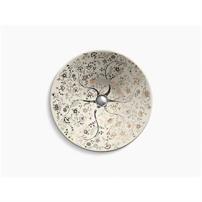 K-14223-T9 Mille Fleurs™ Conical Bell® Vessel bathroom sink