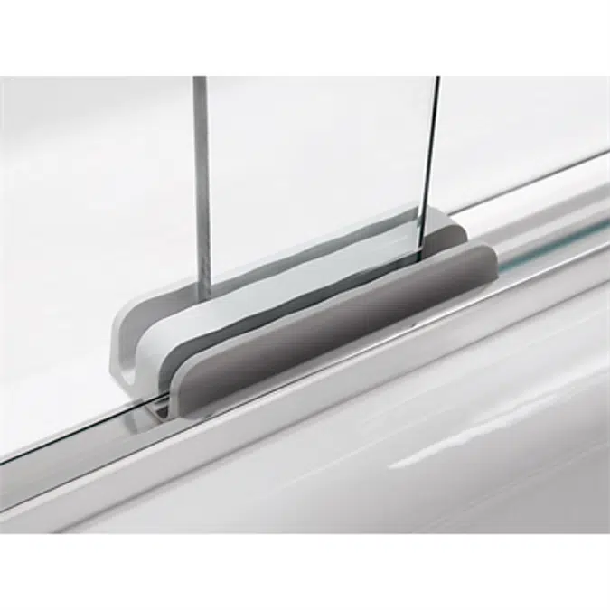 K-707106-L Revel® Sliding shower door, 76" H x 44-5/8 - 47-5/8" W, with 5/16" thick Crystal Clear glass