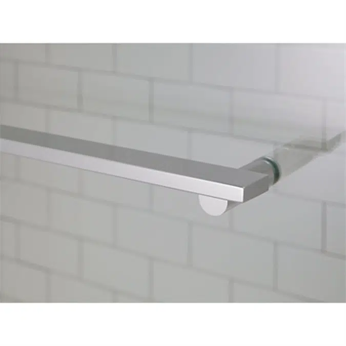 K-707106-L Revel® Sliding shower door, 76" H x 44-5/8 - 47-5/8" W, with 5/16" thick Crystal Clear glass
